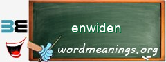 WordMeaning blackboard for enwiden
